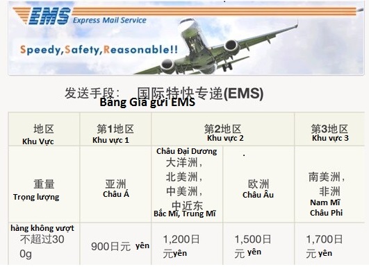 Chuyển hàng từ Nhật Bản về Việt Nam bằng dịch vụ EMS