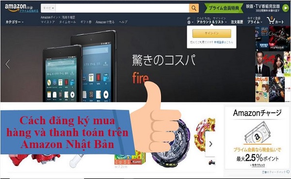 Cách đăng ký mua hàng và thanh toán trên Amazon Nhật Bản - Japan.net.vn