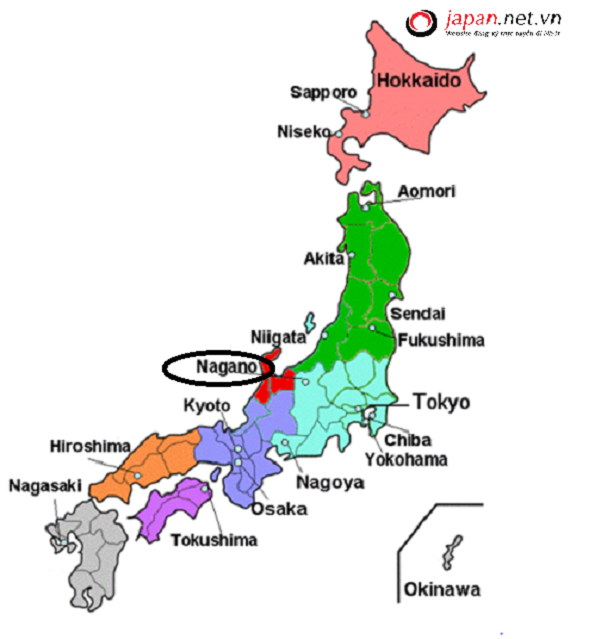 Chia sẻ bản đồ Nagano Nhật Bản cho chuyến đi như ý