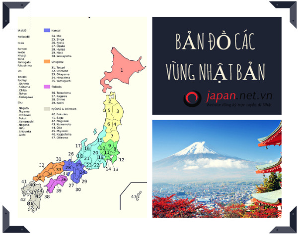Bản Đồ Nhật Bản - Japan Map Khám Phá 9 Vùng Xứ Sở Hoa Anh Đào - Japan.Net.Vn