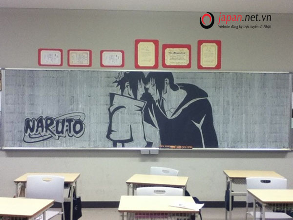 Cách vẽ manga, anime bằng phấn trên bảng đen- Bạn thử chưa?