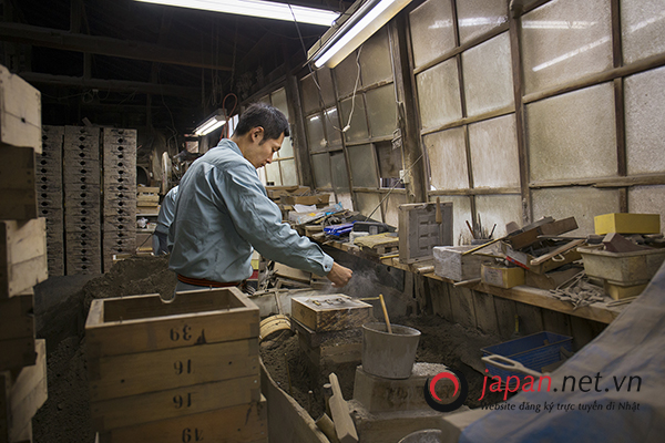 Đơn hàng đúc kim loại tại Kyoto Nhật Bản: Thu nhập 30 triệu mỗi tháng