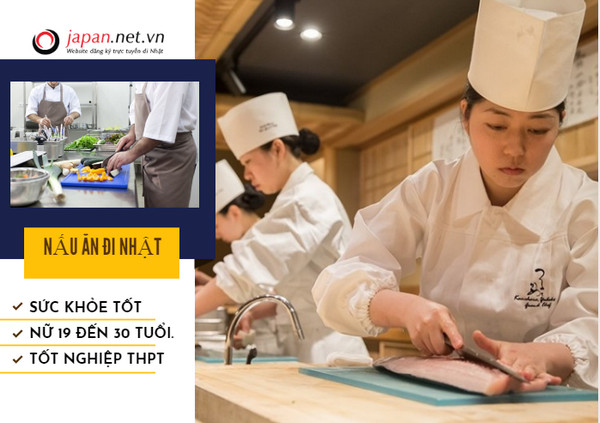 HOT: Cần gấp 15 nữ đơn hàng nấu ăn đi Nhật, XÍ NGHIỆP TỐT, TĂNG CA NHIỀU